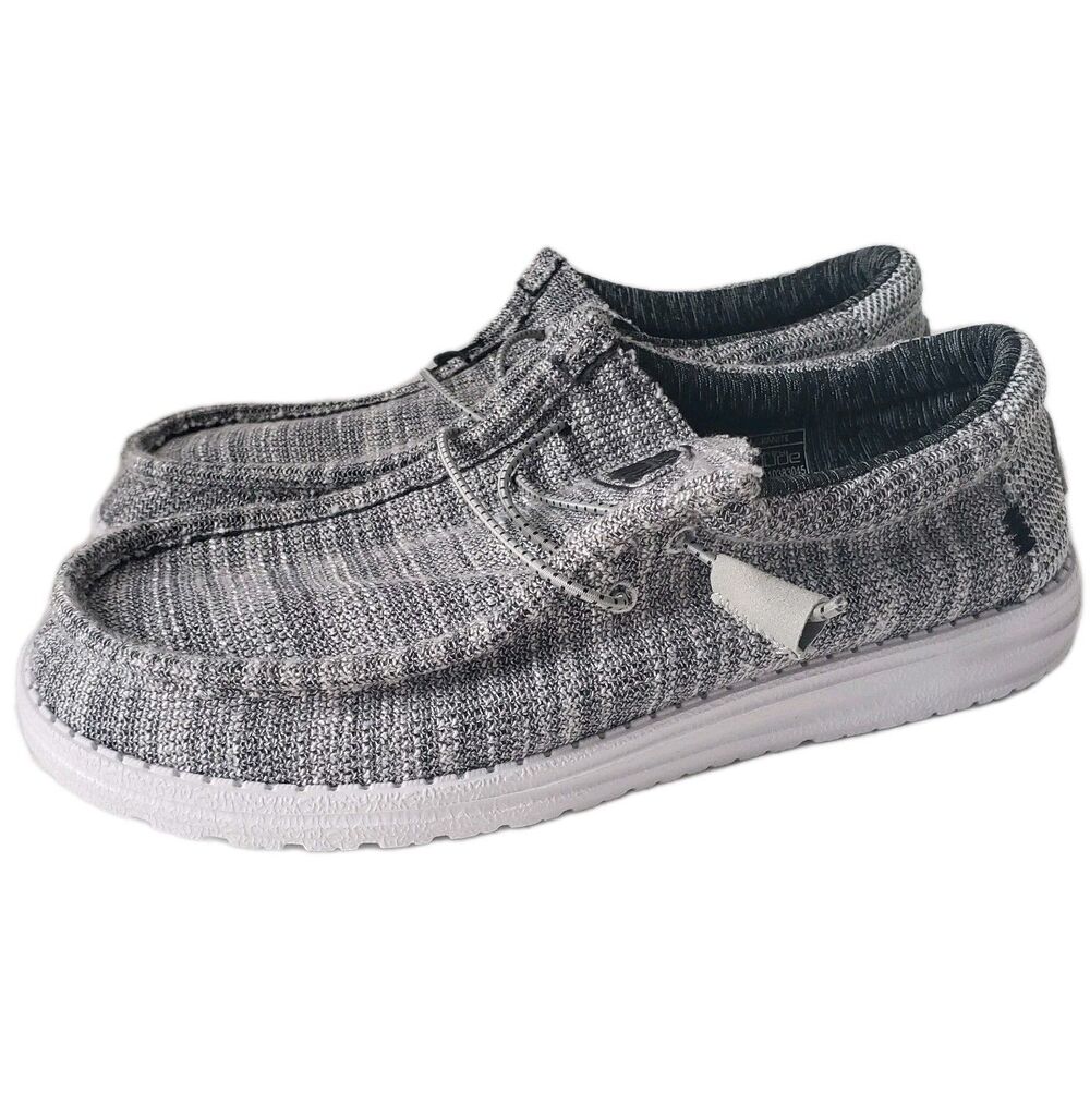 NWT Hey Dude Wally Stretch Granite Men's Size 8 Slip On Casual Shoes